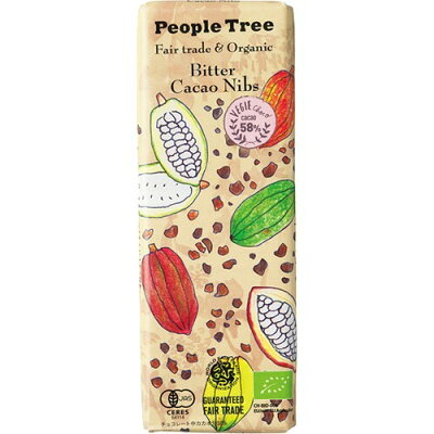 People Tree フェアトレードチョコレート オーガニック ビター・カカオニブ(50g)